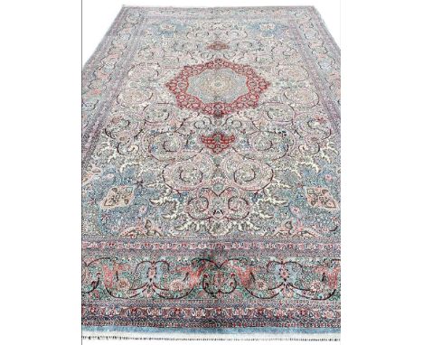 FINE SILK HEREKE DESIGN CARPET, 280cm x 190cm. 