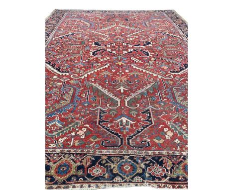 ANTIQUE HERIZ CARPET, 360cm x 275cm. 