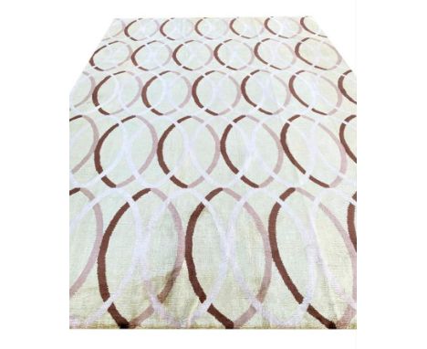 THE RUG COMPANY CARPET, 272cm x 182cm, Infinity green silk, designed by Allegra Hicks. 