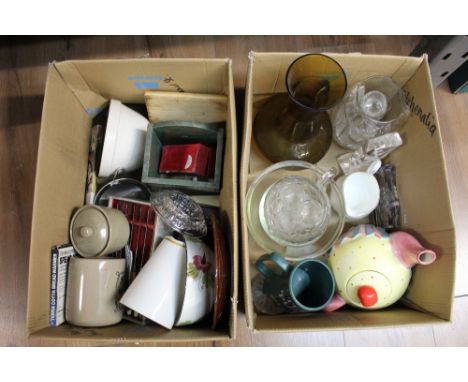 A collection of domestic glass and ceramic ware 