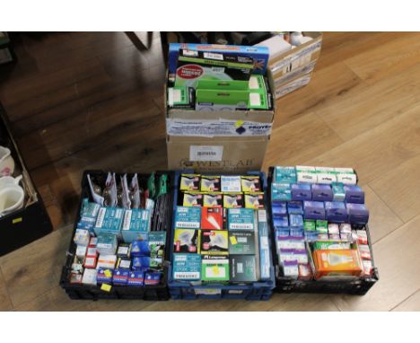Four boxes of mixed light bulbs 