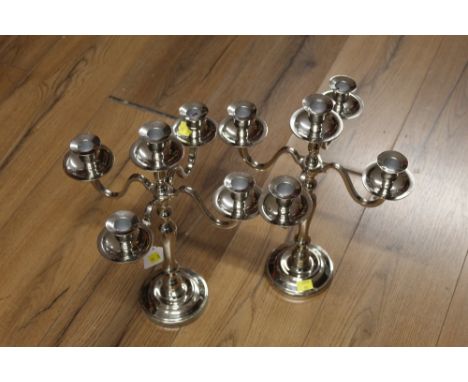 Pair of five branch candelabra