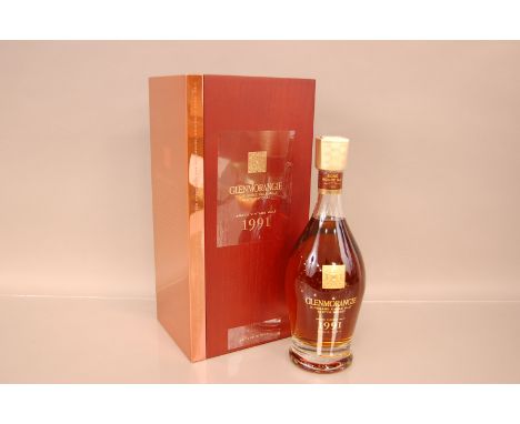 A 70cl bottle of Glenmorangie Highland Single Malt Scotch Whisky Grand Vintage 1991, bottled in 2019, numbered 7284/7551, wit