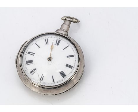 A late Georgian silver pair cased pocket watch by R. Williams of Liverpool, 58mm, AF