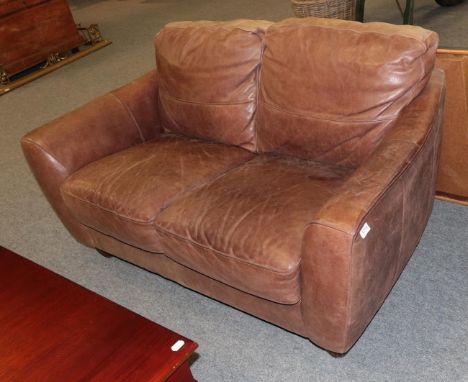 A modern century brown Verona sofa (sun bleached)   