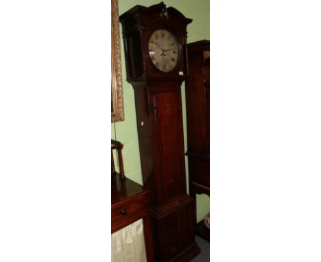 An oak thirty hour longcase clock, signed Willm Holliwell, Derby, 18th century