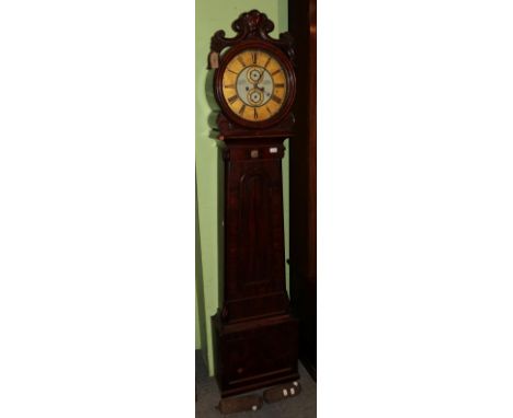 A Scottish mahogany eight day longcase clock, signed A &amp; Wm Miller, Airdrie, early 19th century