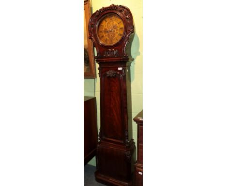 A Scottish mahogany eight day longcase clock, signed H.Connell, Glasgow, circa 1840