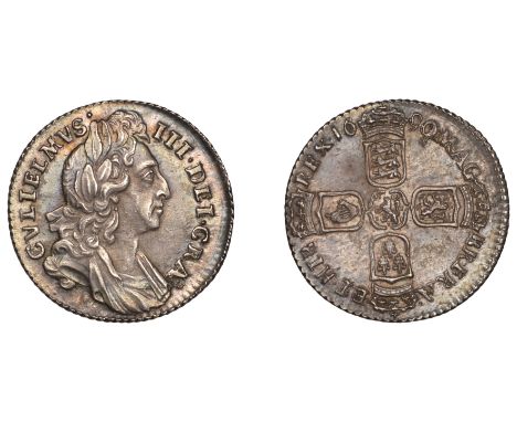 William III (1694-1702), Sixpence, 1696, first bust, early harp (ESC 1202; S 3520). Extremely fine and toned £200-£260