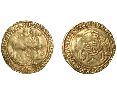 Henry VIII (1509-1547), Posthumous coinage, Half-Sovereign, Tower, mm. arrow, lozenge stops on obv.,  broken quatrefoils on r