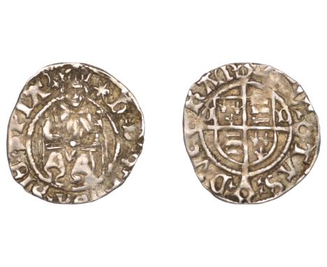 Henry VIII (1509-1547), Second coinage, Penny, Durham, Bp Tunstall, mm. star on obv., cd by shield, 0.64g/6h (Whitton (ix); N