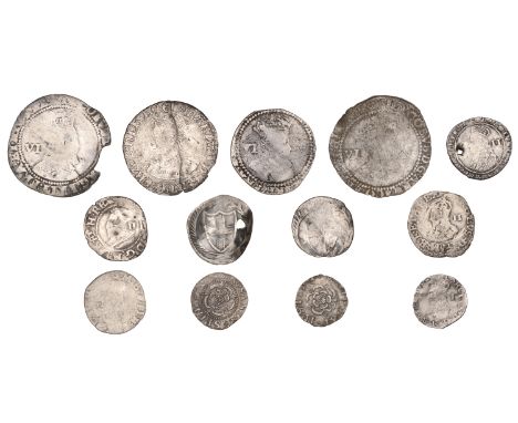 Mary, Groat, mm. pomegranate, 1.69g/3h (S 2492); James I, Second coinage, Sixpence, 1605, third bust, mm. obscured, 2.71g/9h 