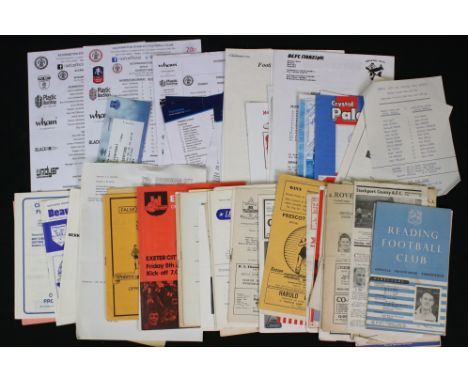 Football Programmes / Teamsheets - 125+, mostly non league and reserves, a few league noted, 1940s onwards, to include 49/50 