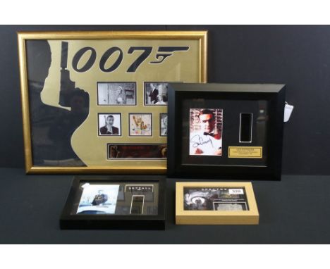 James Bond Memorabilia - Two framed and glazed props, to include piece of map from From Russia With Love &amp; piece of blown