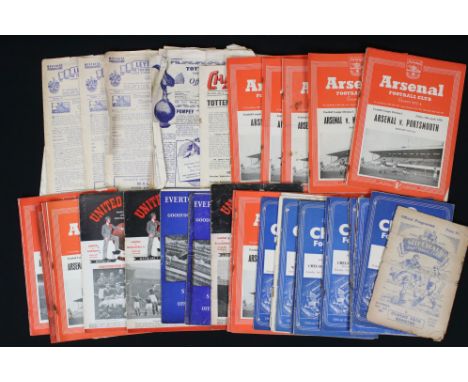 Batch of approx. 56 football programmes from season 1953/4, London clubs feature heavily but also include 3 x Manchester Unit