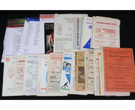 Football Programmes - Approx. 108 programmes / teamsheets, mostly reserve and non league, 1940s onwards, varied clubs to incl