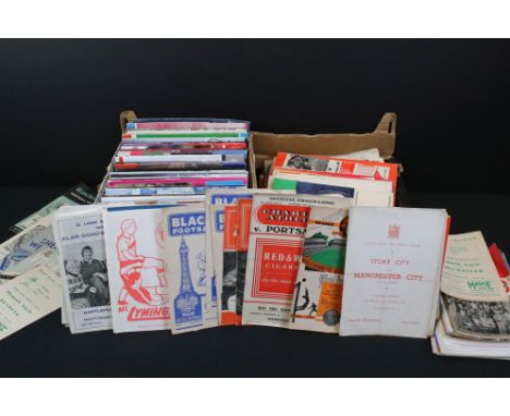 Football Programmes - Box of mixed programmes, 1940s onwards, to include league, non league, big match, testimonials, friendl