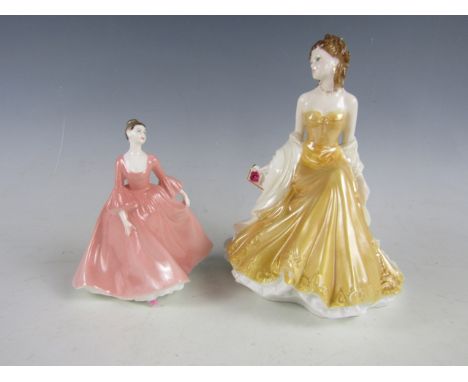 A Royal Worcester figurine entitled Golden Wedding Anniversary, together with a Coalport figurine Tracy