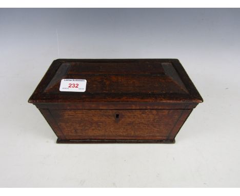 A Georgian two compartment tea caddy