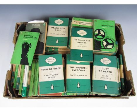 A large quantity of first edition Penguin paperback crime books