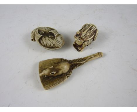 Three reproduction Netsuke