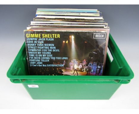 LPs including The Rolling Stones Gimmie Shelter and Rod Stewart Faces Live Coast to Coast etc.