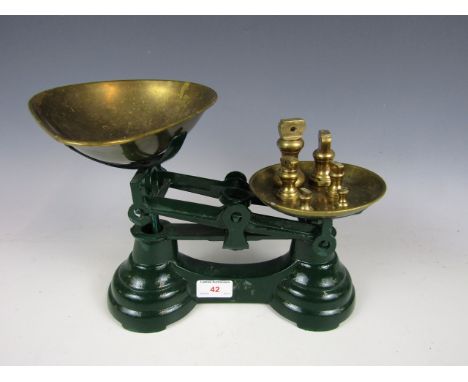 A set of vintage kitchen scales