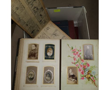 A selection of vintage photographs in albums etc 