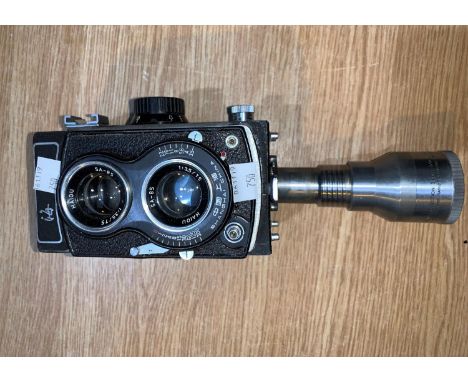 A Chinese seagull TLR Camera with Haion lenses and a Taylor Hobson projector lens 16mm 