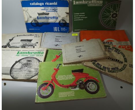 10 vintage Lambretta spares parts catalogues from Innocenti 