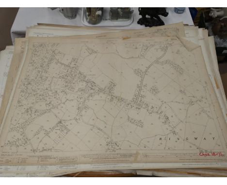 An Ordnance Survey 1909/1910 edition; a collection of around 200 - 250 sheets of the 1/2500 scale survey mainly of Cheshire f