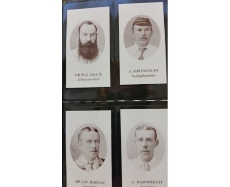 COUNTY PRINT SERVICES, cricket, complete (22), mixed sizes, in two modern albums, EX to MT, Qty.