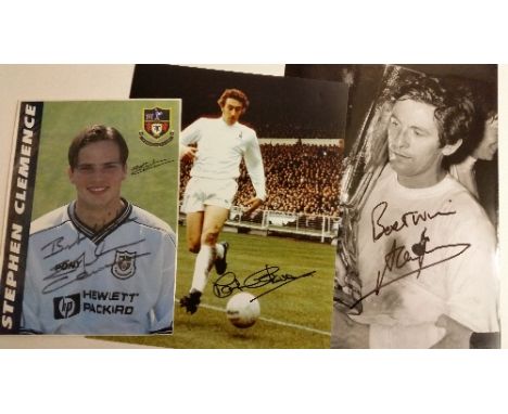 FOOTBALL, signed photos by Tottenham Hotspur, inc. Parks, Roberts, Mullery, Chivers etc., G to EX, 7