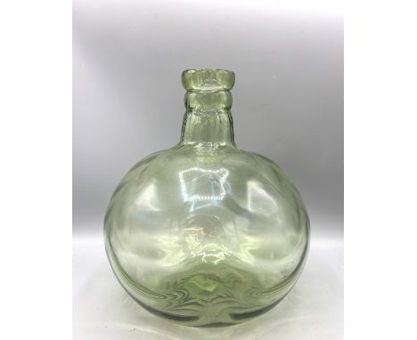 Whitefriars spherical spiral ribbed lamp base, circa 1940, model No.8028, H22.5cmShipping £38.00 plus vat (UK Only)