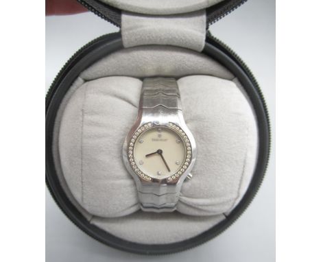 Tag Heuer Alter Ego Ladies wristwatch, set with 44 diamonds, total ca. 0.25 ct., with mother-of-pearl dial, complete with box
