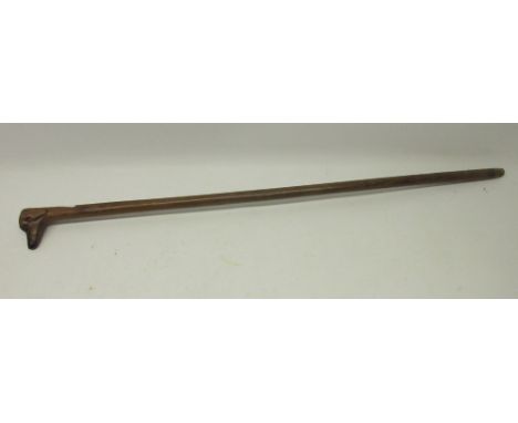 Walking stick, possibly Russian with carved greyhound finial, H87cmShipping £68.00 plus vat (UK Only)