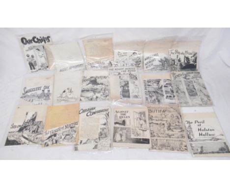 William Walker & Sons (Otley) Ltd - mixed collection of childrens books illustrations/pen and ink sketches with scripts from 