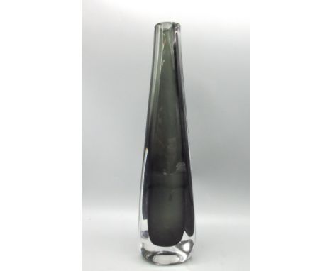 Orrefors tall cased dusk art glass vase, designed by Nills Landberg, H29cmShipping £38.00 plus vat (UK Only)
