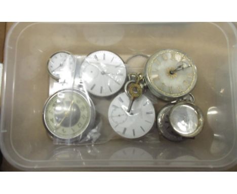 Charles Frodsham 3/4 plate pocket watch movement, no. 05510; pocket watch movements; pocket watch cases, some silver content;