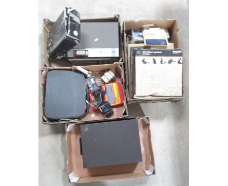 Assorted collection of old electronics to inc. Sinclair ZX Spectrum personal computer, Philips LFH 0505 Dictation System, Phi