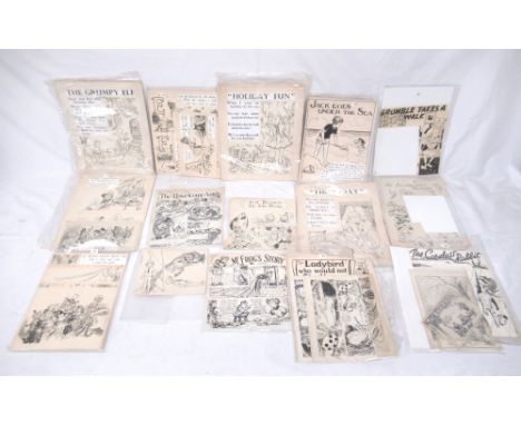 William Walker & Sons (Otley) Ltd - mixed collection of children's books illustrations/pen and ink sketches, etc. some signed