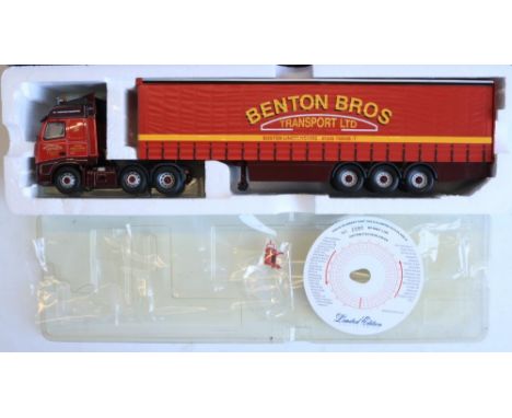 Limited edition Corgi 1/50 scale diecast CC14005 Bentons Bros. Ltd Volvo FH Curtainside (2080/2260) in mint condition complet