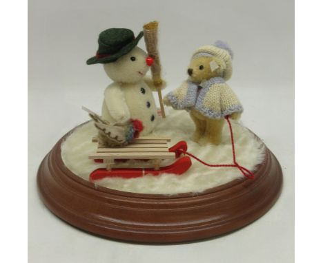 Steiff 'Winter Diorama' No. 00411, limited edition of 1500, with box, H16.5cmShipping £38.00 plus vat (UK Only)