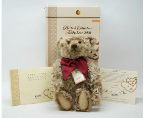 Steiff British Collectors' Teddy Bear 2006 'Old Brown Bear' No. 00963, caramel tipped, limited edition of 3000, with box and 