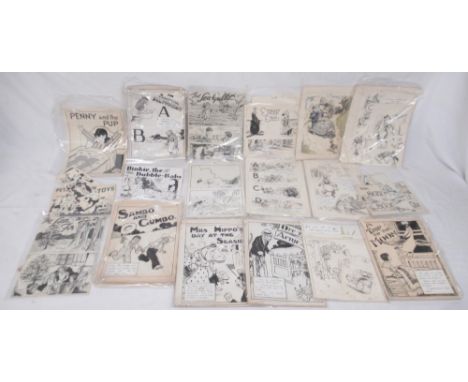William Walker & Sons (Otley) Ltd - mixed collection of childrens books illustrations/pen and ink sketches, etc.Shipping POA 
