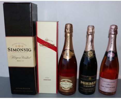 Group of Champagne and sparkling wine, incl. Simonsig Kaapse Vonkel 1.5 litre magnum, G.H. Mumm, Bisinger, etc. (5)Shipping £