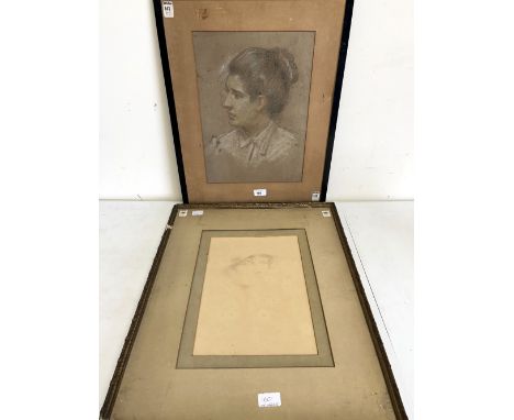 Robert Fowler (British 1853-1926), two portrait studies of ladies, pastel, 40cm x 29cm max, exbt. Robert Fowler memorial exhi