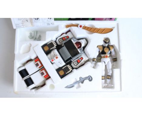 Collection of Bandai Power Rangers figures and model sets to include White Tigerzord (some corrosion to battery compartment b