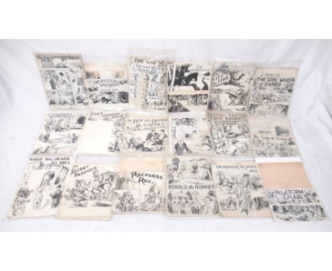 William Walker & Sons (Otley) Ltd - mixed collection of children's books illustrations/pen and ink sketches with scripts from