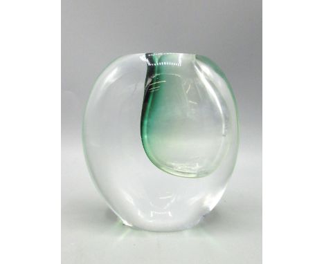 Vicke Lindstrand for Kosta Boda green cased glass vase, H8.5cmShipping £28.00 plus vat (UK Only)